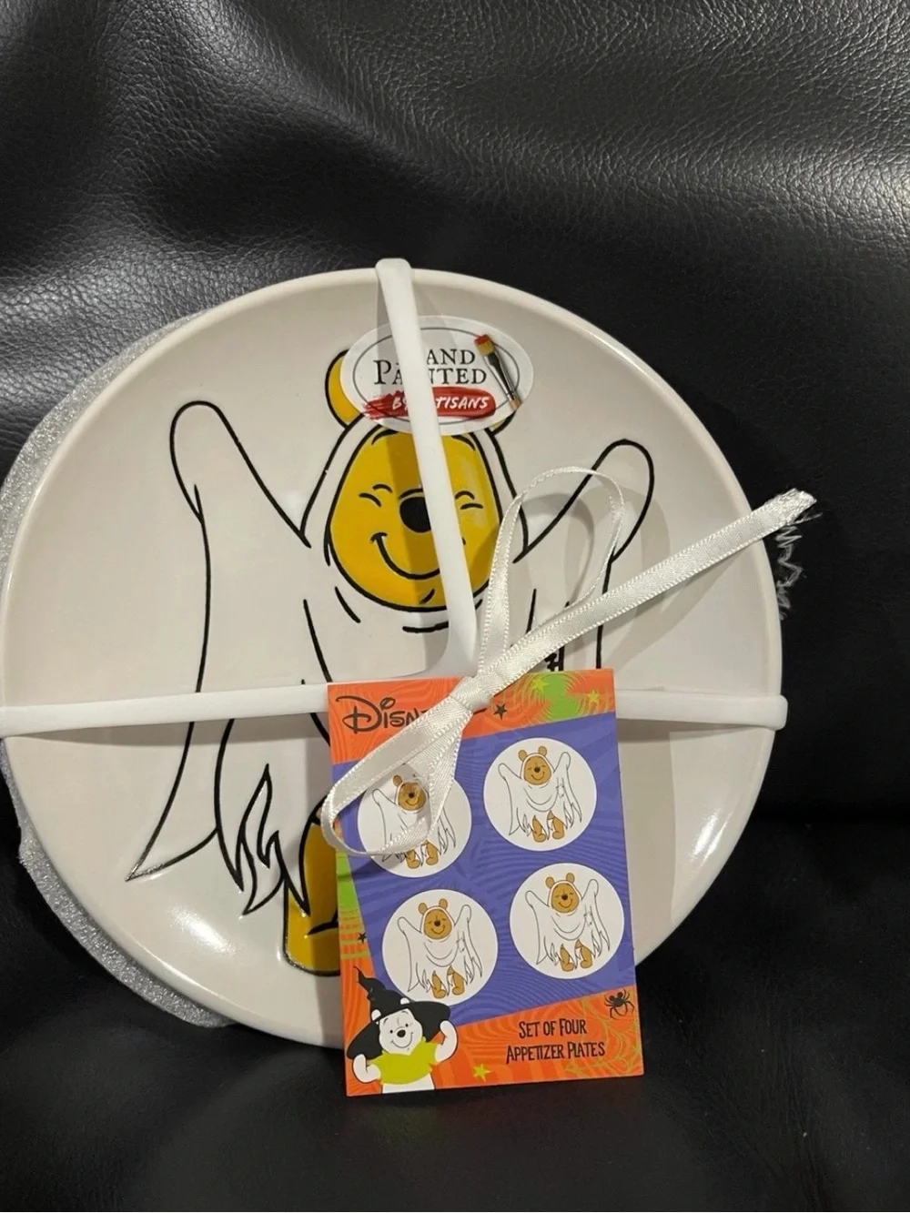 Halloween Disney Winnie The Pooh Appetizer Plates, Set of 4